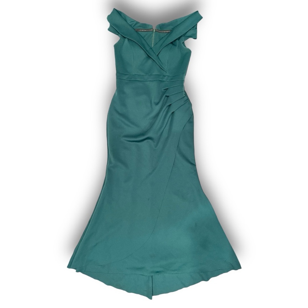 Xscape Off-The-Shoulder Ruched Gown
